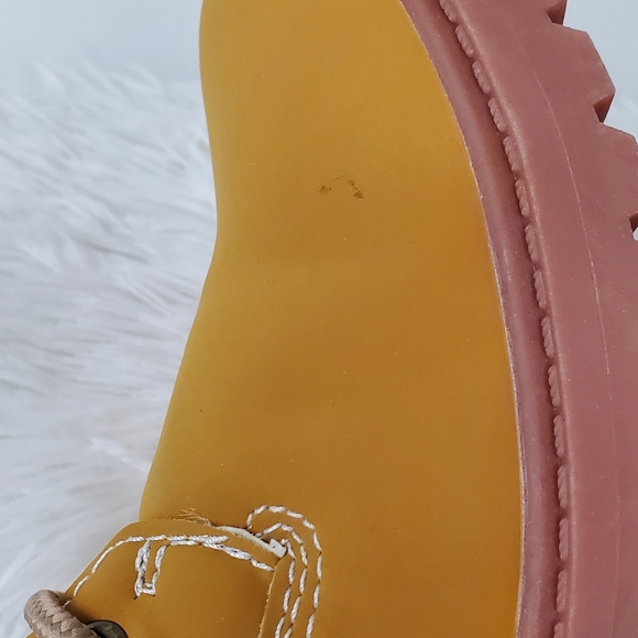 DKNY Men's Ankle Tan Boots Lace Up Style With Logo Size 8.5 - Picture 9 of 14